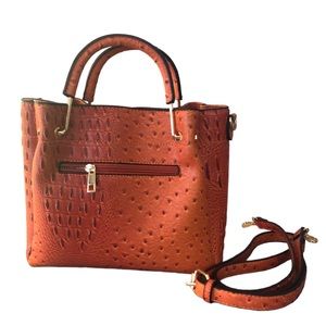 Orange Cross Body Purse with Adjustable Strap